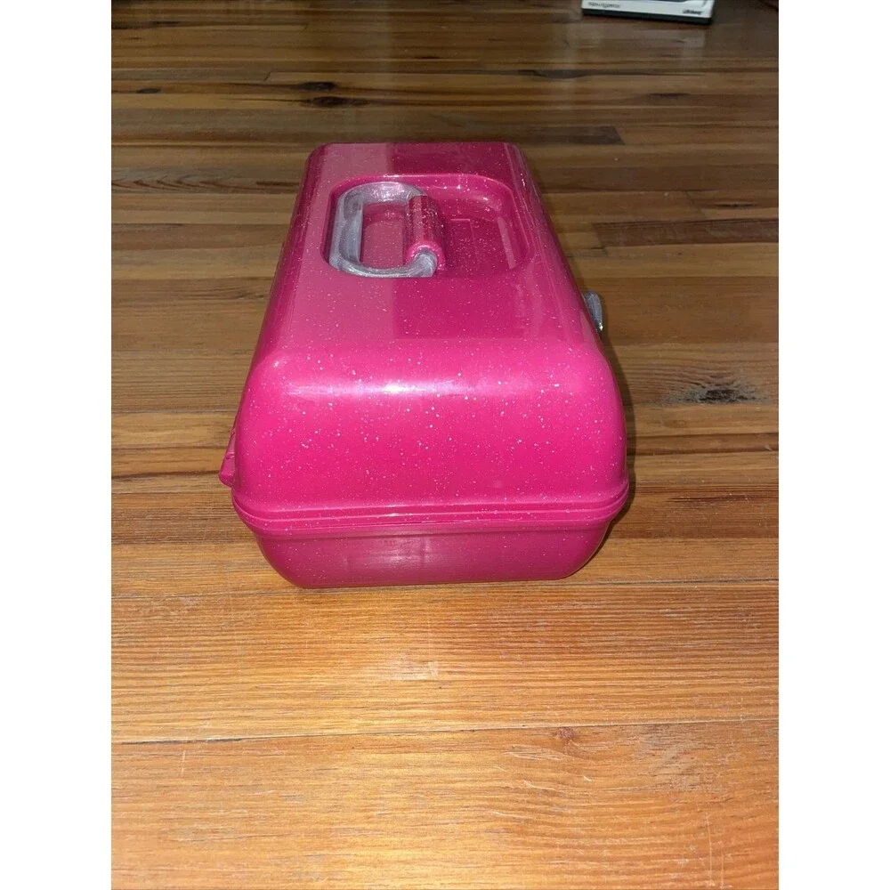 Caboodles On-The-Go Girl Makeup Cosmetic Travel Case Organizer Pink Sparkle